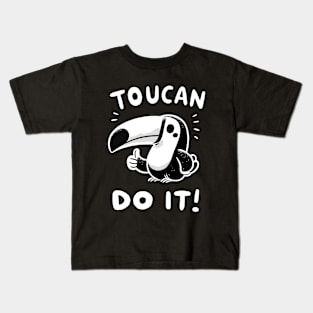 You can do it Tropical Toucan (Back Print) Kids T-Shirt